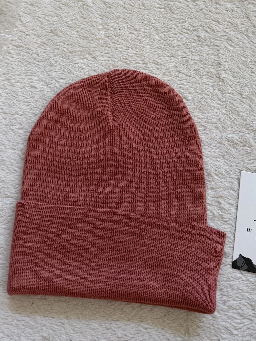 Woolx Baylor Beanie in brick dust NWT